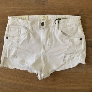 Denim White mid rise Shorts NWT size 2